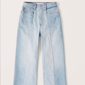 Abercrombie Ultra High Rise Cropped Wide Leg Jeans